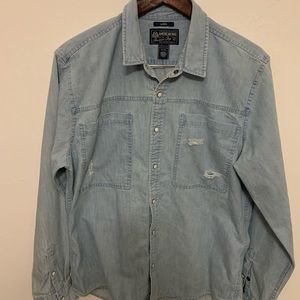 American Rag - Long Sleeve Collared Denim Shirt